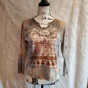 SKINNY MINNIE Graphic Top - Large